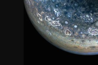 Jupiter’s Stunning Cloudscapes: A Van Gogh-Inspired Perspective from NASA’s Juno Probe!