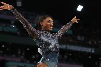 Experience the Thrill: Simone Biles Secures Gold and Triumphs with Her Second All-Around Olympic Title!