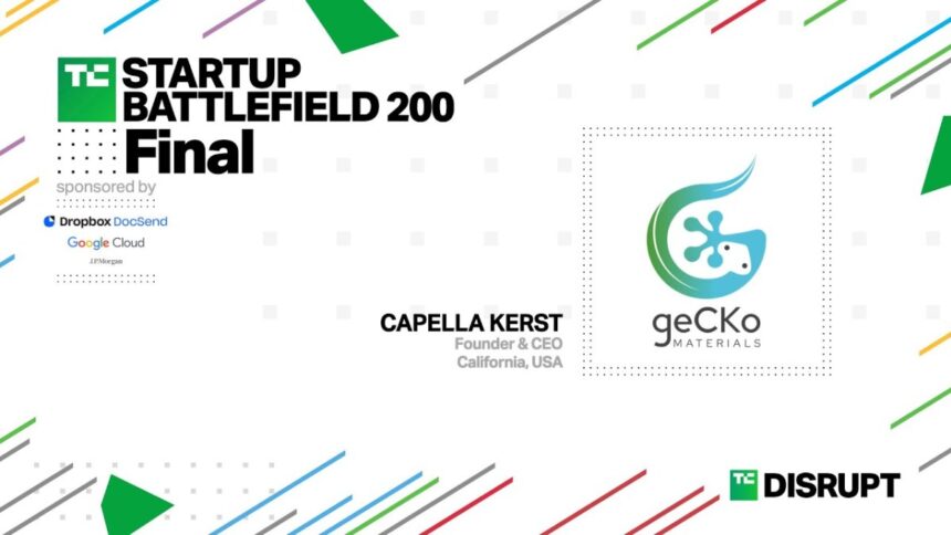 Meet the Game-Changer: geCKo Materials Among the Top 5 Finalists of the 2024 Startup Battlefield!